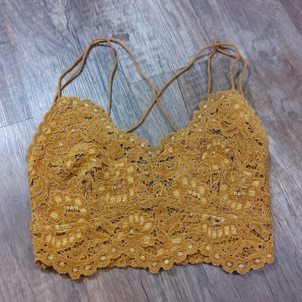 FREE PEOPLE Celine Velvet Lace Bralette NWOT - SMALL - Picture 3 of 11